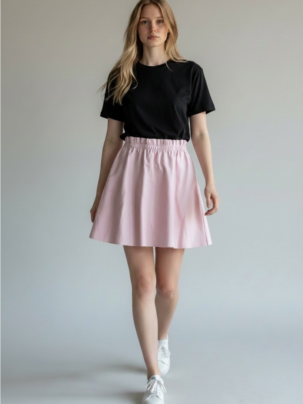 Express Light Pink Skater Skirt